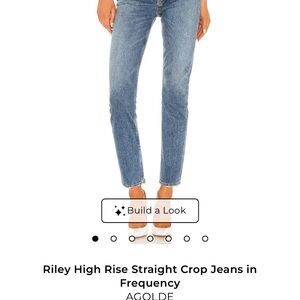 AGOLDE Riley Crop Jeans, Frequency wash, size 27